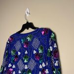 Moonlight Vintage Silk Beaded Evening Women’s Jacket Floral XL Photo 13