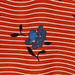 Abercrombie & Fitch Red White and Blue Striped Floral T-Back Peplum Top Photo 2