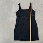 Vintage 90s L.L. Martin Black Baby Doll Square Neck Sleeveless Dress Brocade 14M Size 14 Photo 9