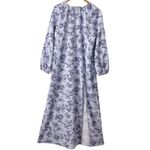 Hill House  the Simone Dress lilac Tonal Floral Long Sleeve Maxi XS NWT Photo 2