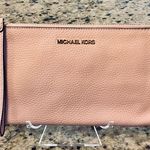 Michael Kors Jet Set Large Pink Leather Zip Clutch Wristlet - EUC Photo 0