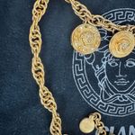 Versace   -RRRE- HRD TO FIND Gold Rope Chain Necklace with Medallions Crystals. Photo 9
