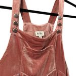 BiBi M velvet oversized wide leg adjustable overalls dusty pink mauve Size M Photo 1