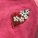 Vintage womens pink long sleeve heart pullover sweatshirt size Med Photo 4