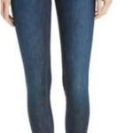 Rag and Bone Jeans Womens 25 Blue Denim 10" Ankle Skinny Dark Wash Raw Hem Photo 0