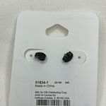 Icing 1" Crescent Moon Star Stud Earrings Black Photo 2