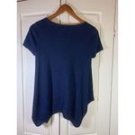Ralph Lauren Lauren  Knit Top Womens Medium Handkerchief Hem Blue Classic‎ Preppy Photo 2