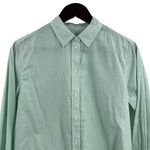 Everlane Green Striped Button Front Long Sleeve Lightweight Cotton Shirt Size 2 Photo 1