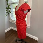 Robert Rodriguez  Ruched A-Line Dress in Coral Red Size 4 Photo 2