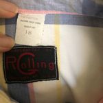 G Rolling Shirt Top Western Wear Plaid Button Up Pastel Pink Blue Yellow White Photo 5