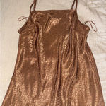 Jessica Simpson Copper Leopard Satin Dress Photo 0