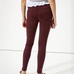 RSQ  Women 5 Burgundy Denim Low-Rise Miami Jegging Skinny Jeans Stretch Ankle Photo 1