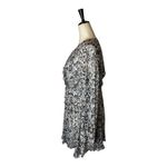 IRO  Dress Women Small Ivory Black Chiffon Floral Print Long Sleeve Mini‎ Photo 4