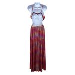 NWT Retrofete Jett Dress XL Multicolor Cutout Ombre Metallic Maxi Photo 8