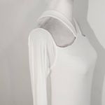 Michael Lauren  White Ribbed Knit Cutout Top NWT Size Small White Knit Top Photo 2