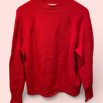 J.Crew Cute  red soft fuzzy roll neck marino wool alpaca blend oversized sweater Photo 0