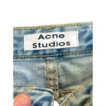 Acne Studios  Light Wash Distressed Denim Skirt Built in Short Raw Hem Photo 1