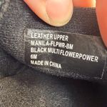 Spring Step Professional Nurse Shoes Black Clogs Flowers Sz 6M Manila Flpwer Photo 11