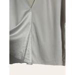 ZARA Gray Flowy Oversized Short Sleeve V-Neck Asymmetric Layered Blouse Size M Photo 1