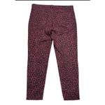 Sanctuary Social Standard  Animal Print Skinny Pants 14 Mid-Rise Burgundy Photo 4