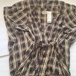 Urban Outfitters NWT carbon grid print ruffle hem wrap midi dress, size medium Photo 2