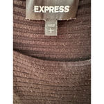 EXPRESS Black Ribbed Layering Scoopneck Stretch Long Sleeve Tee Photo 7