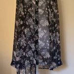Stylestalker Revolve Black and Grey Floral Blouse Sheer w/ Wrap Piece Size 6 Photo 0