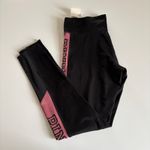 Victoria's Secret Victoria’s Secret PINK Ultimate Leggings with Logo Print Mesh Sides Black/Mauve Photo 6