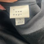 A New Day Black Velvet Sweatshirt Pullover Crewneck Luxe Velour Size Large Photo 8