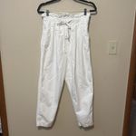 Free People Margate White Pleated Paper Bag high Waist Trouser Pants white Photo 4