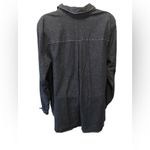 Quacker Factory  Anchors Away Woven Shirt  Sz. XL Denim Blue Cotton Stretch Photo 6