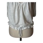 Free People  Shirt Women Medium‎ White Dorothy Puff Sleeve Cropped Top Boho Photo 6