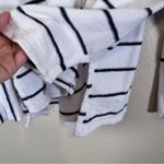 Habitat  White Black Striped Cotton Slouchy Blouse Womens S Lagenlook Oversized Photo 8