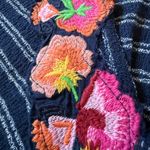 Free People Floral Striped Sleeveless Applique Top Size XS Embroidered Boho Photo 7