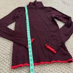 Athleta  Womens XS Burgundy Turtleneck Long Sleeve Top Photo 5