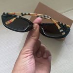 Burberry NWT  logo women’s black 57mm oval sunglasses BE 4375F luxury with case Photo 4