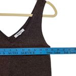 Madewell V Neck Ribbed Knit Sweater Tank Top Wool Cotton Small Dark Brown Small Photo 3
