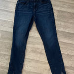 Loft  sz 6 Women's Dark Blue curvy Skinny slit ankle Jeans Photo 0