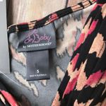 Motherhood Maternity Oh Baby  Tank Size Small Black Print Boho Tourist Ikat NEW‎ Photo 2