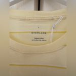 Everlane NWT  Shirt Yellow Striped Short Sleeve Organic Cotton Tee Size Large Photo 3