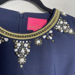 Lilly Pulitzer  Anastasia Stretch Dress Size 2 Navy Blue NEW Jeweled Shift Preppy Photo 2
