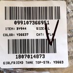 NWT J. Crew Factory Girlfriend Striped Tank Top in Washed Melon BY944 Orange Size L Photo 6