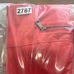 Anthropologie  HUTCH FAUX SUEDE ZIPPER MOTO JACKET COAT CORAL PINK‎ Xs Photo 9