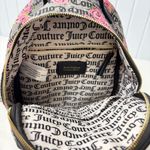 Juicy Couture  Pink Rose Print Black Logo Faux Leather
Backpack Photo 2