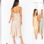 Show Me Your Mumu Verona Cowl Neck Dress in Champagne Luxe Satin Photo 3