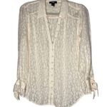 Paige  Blouse Animal Print 100% Silk Medium Pink Long Sleeve Top Photo 1