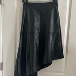 En Saison Dawn Black Asymmetric Faux Leather Skirt Size S Photo 9