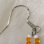 Native American Beaded Tassel Earrings Orange Photo 6