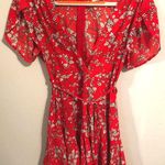 Hello Molly Red floral romper  Photo 0