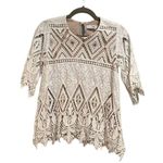 Hunter Bell  Ivory Lace Fawn Short Sleeve Blouse Sz 0 Photo 1